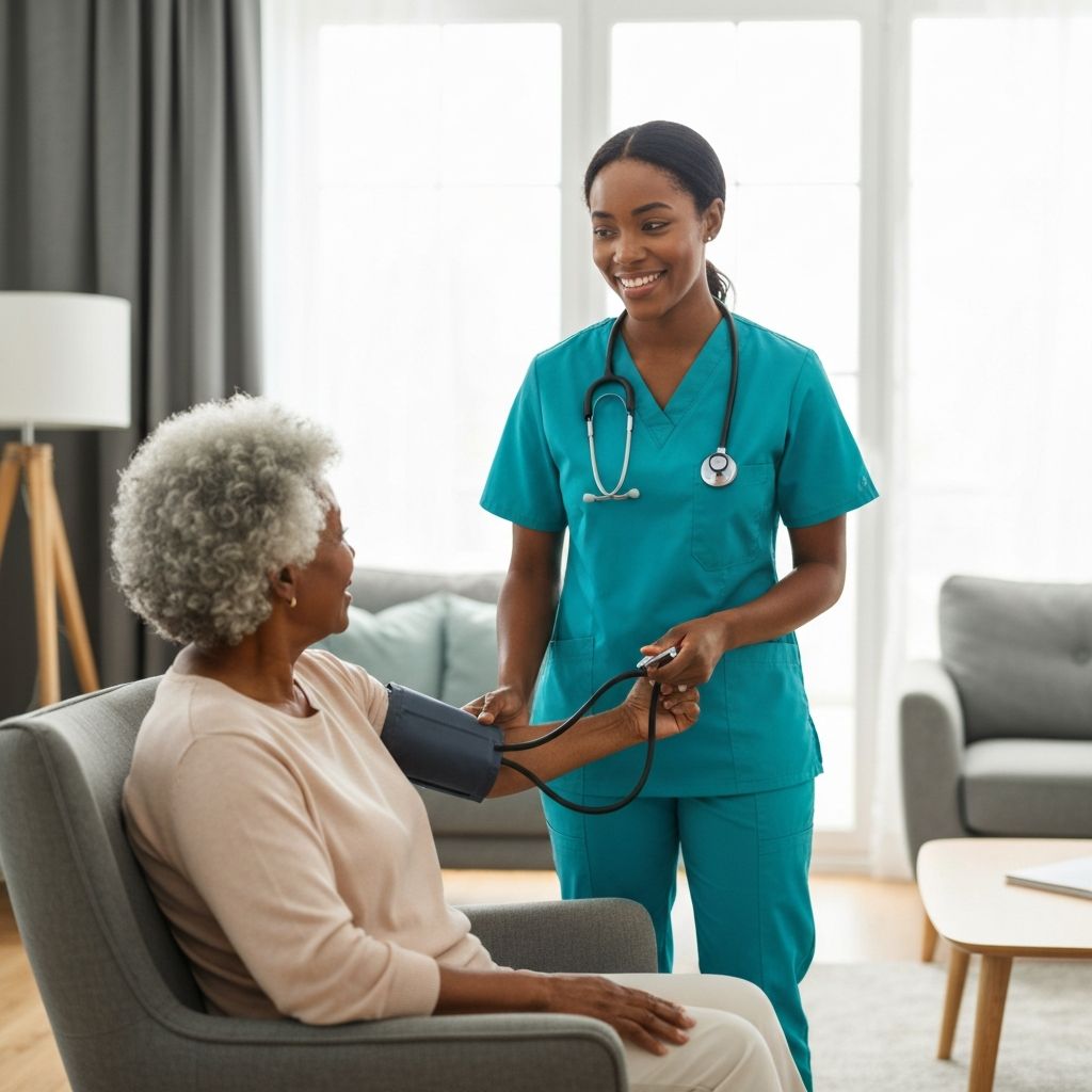 Healthcare professional providing care